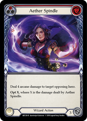 Aether Spindle (Red) [ARC126-R] (Arcane Rising)  1st Edition Rainbow Foil