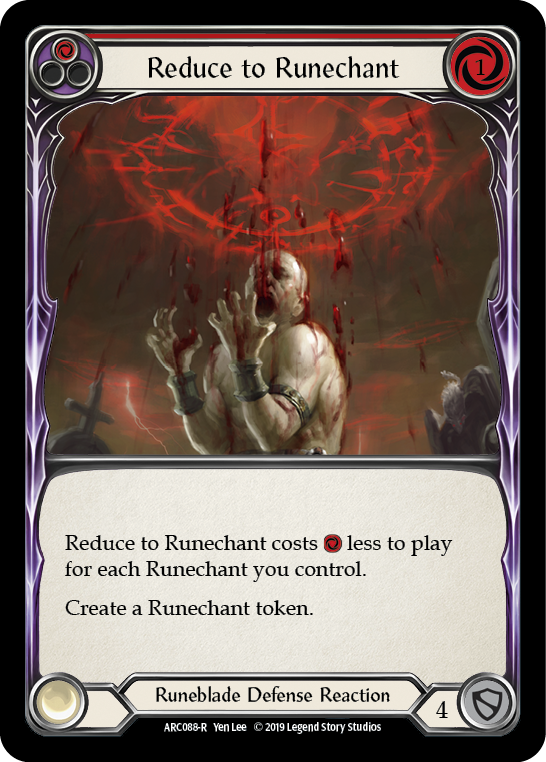 Reduce to Runechant (Red) [ARC088-R] (Arcane Rising)  1st Edition Rainbow Foil