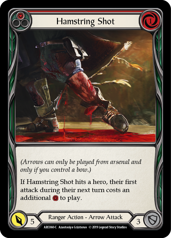 Hamstring Shot (Red) [ARC060-C] (Arcane Rising)  1st Edition Rainbow Foil