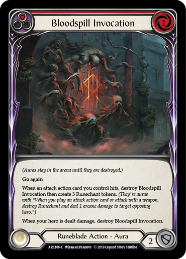 Bloodspill Invocation (Red) [ARC106-C] (Arcane Rising)  1st Edition Normal